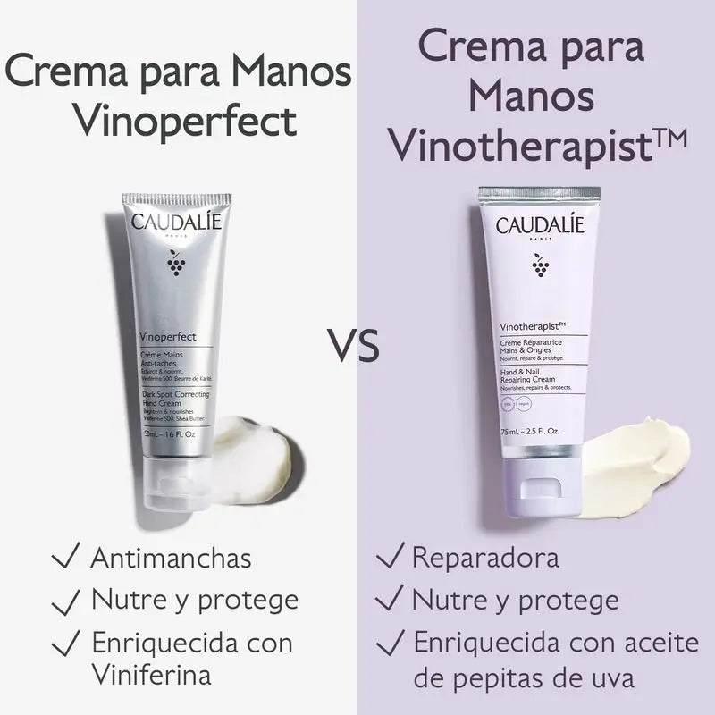 Caudalie Vinotherapist Crema Para Manos y Uñas, 75 ml