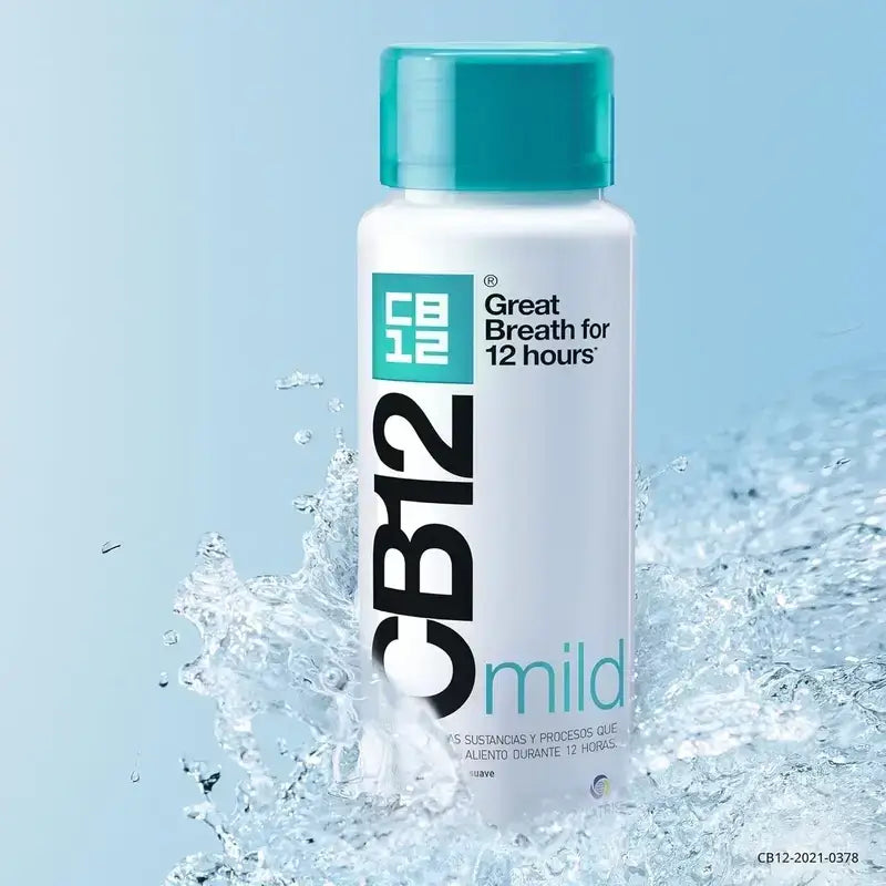 Cb12 Mild Enjuague Bucal Halitosis Sabor Menta Suave, 2X250 Ml
