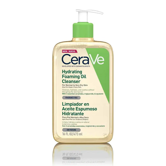 CeraVe Aceite Limpiador Espumoso Hidratante, 473 ml