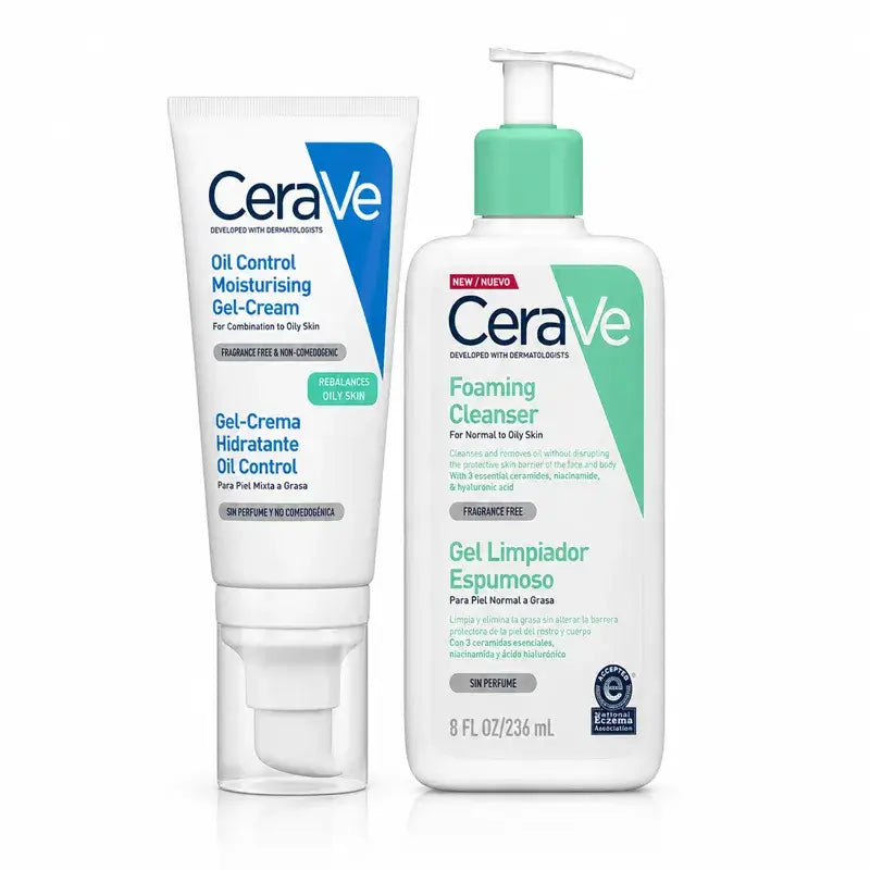 Cerave Cerave Gel Limpiador Espumoso 236 Ml + Oil Control Gel Crema Hidratante 52 Ml