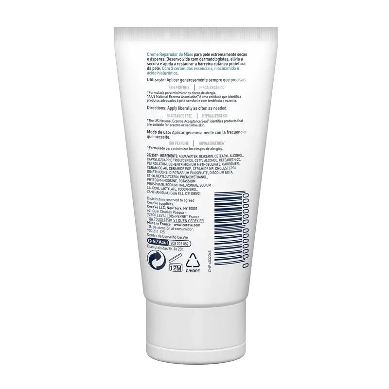 CeraVe Crema Reparadora de Manos, 50 ml