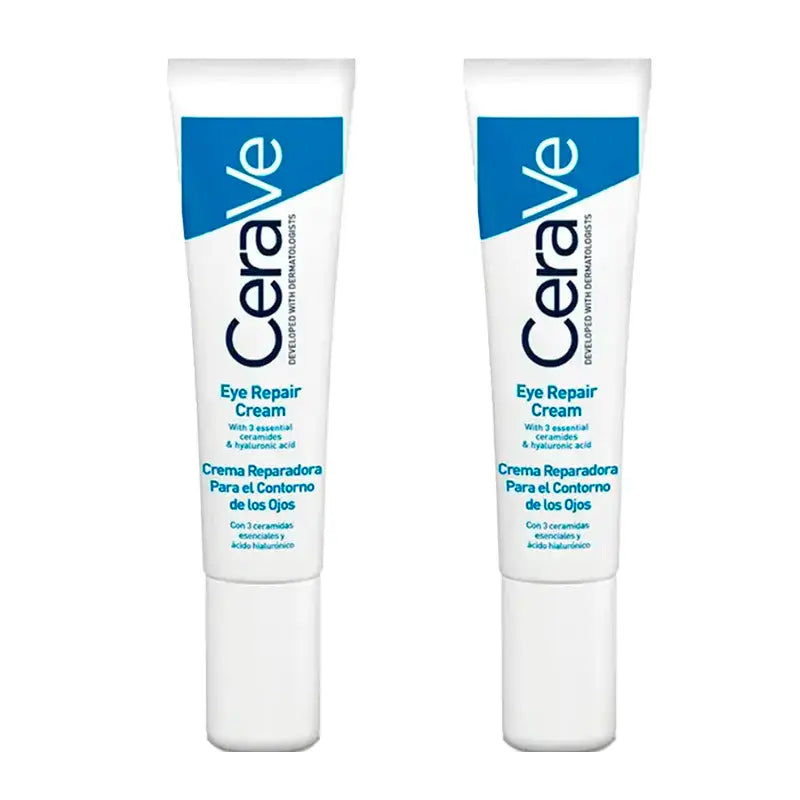 CeraVe Duplo Crema Reparadora Contorno De Ojos, 2X14 Ml
