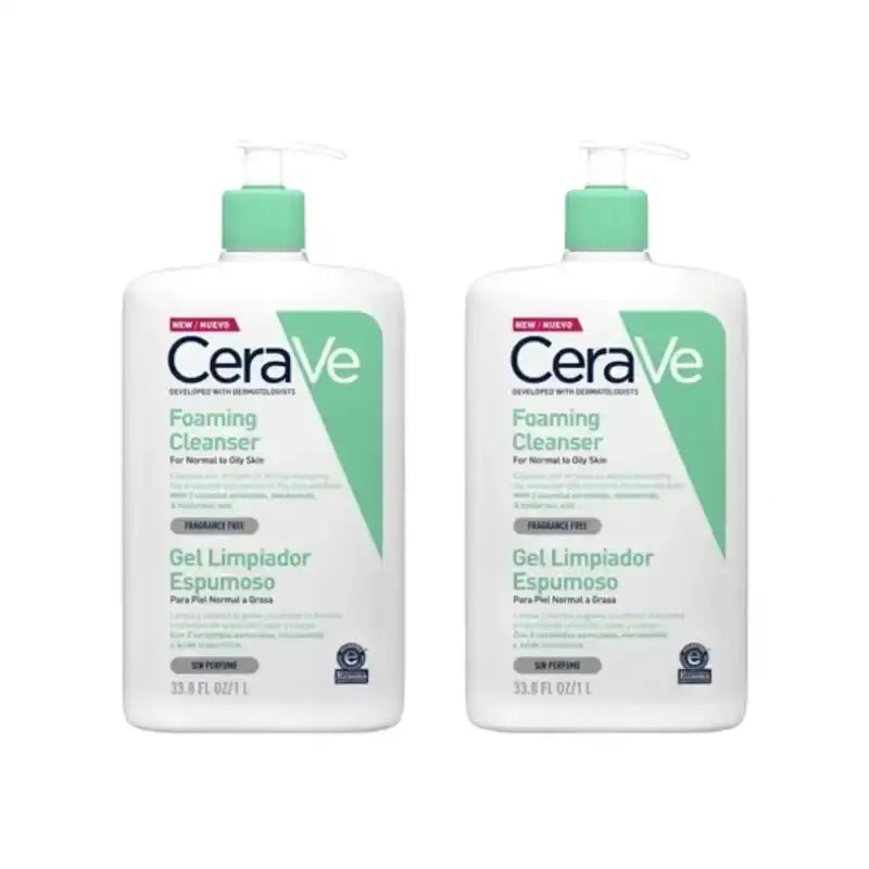 CeraVe Gel Limpiador Espumoso, 2X1 Litro