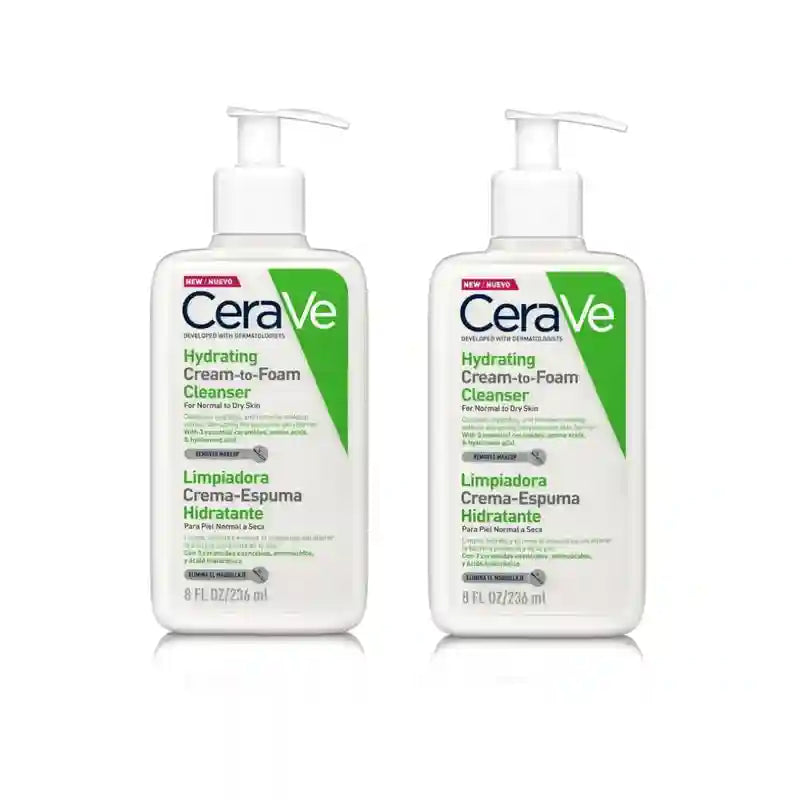 CeraVe Limpiadora Crema-Espuma Hidratante, 2X236 Ml