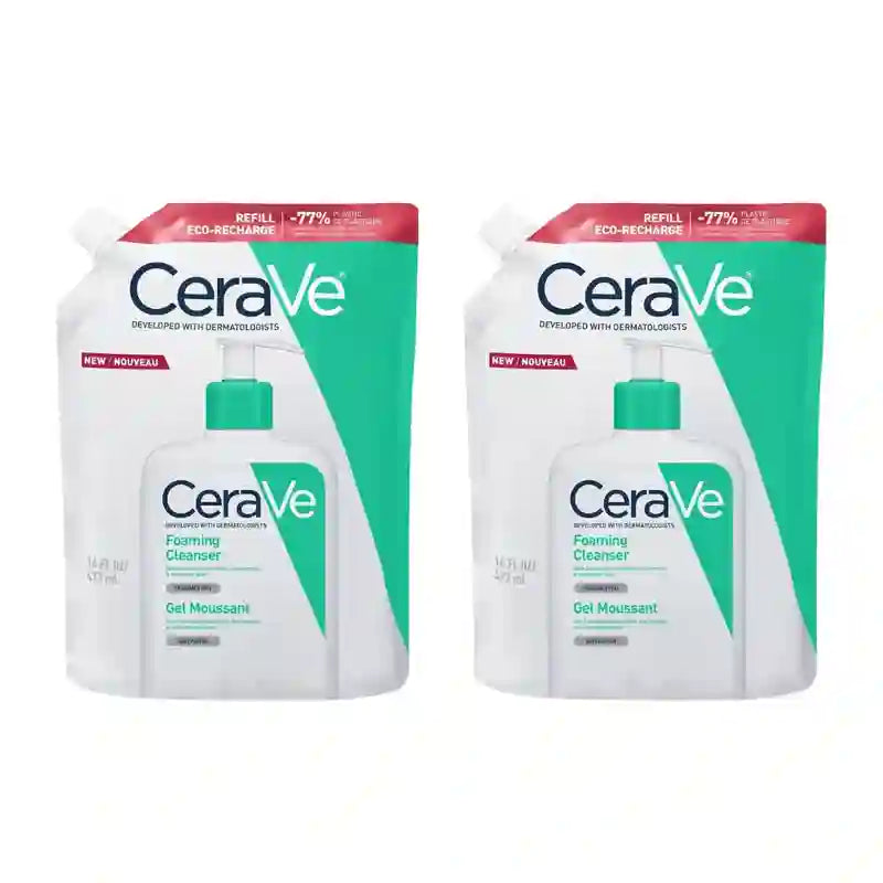 CeraVe Recarga Gel Limpiador Espumoso , 2X473 Ml