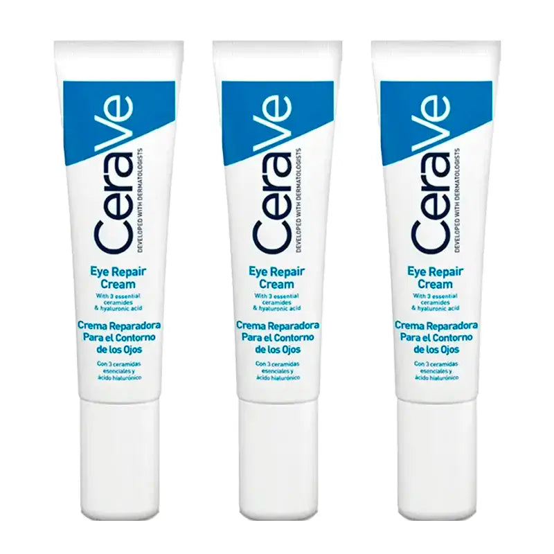 CeraVe Triplo Crema Reparadora Contorno De Ojos, 3X14 Ml