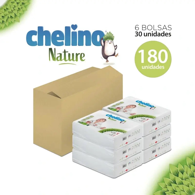 Chelino Nature Pañal Talla 5 (13-18 Kg) , 30 unidades