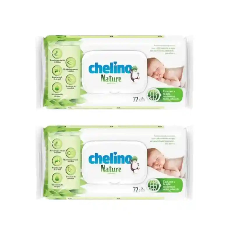 Chelino Nature Toallitas Infantiles , 2X72 Unidades