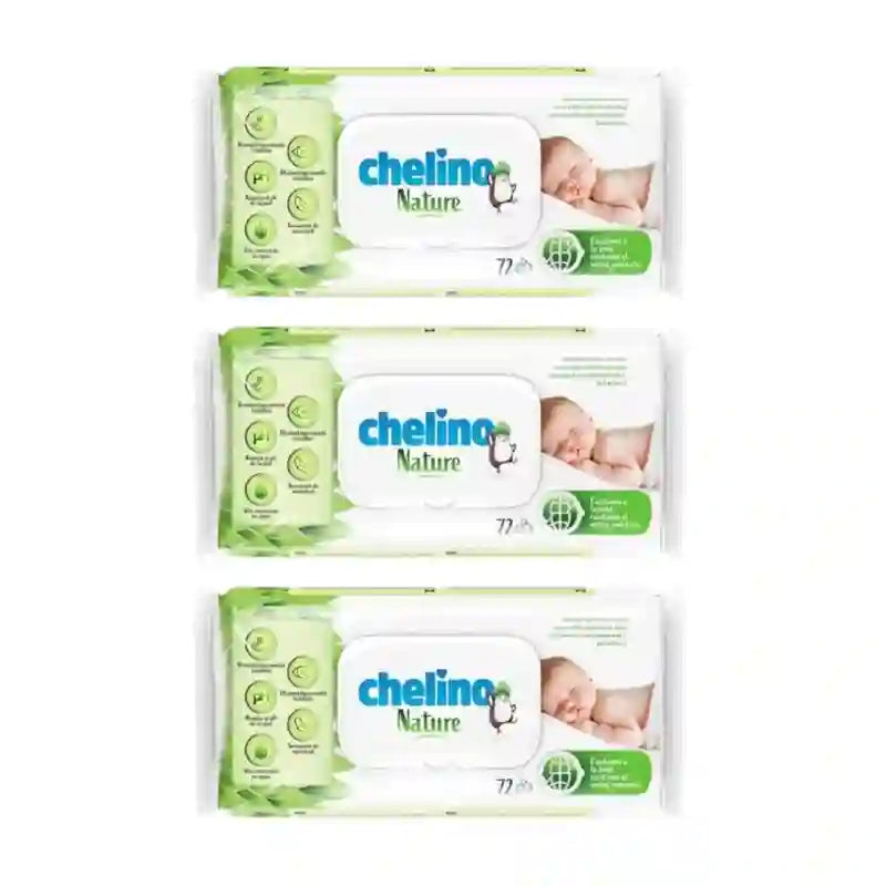 Chelino Nature Toallitas Infantiles , 3X72 Unidades