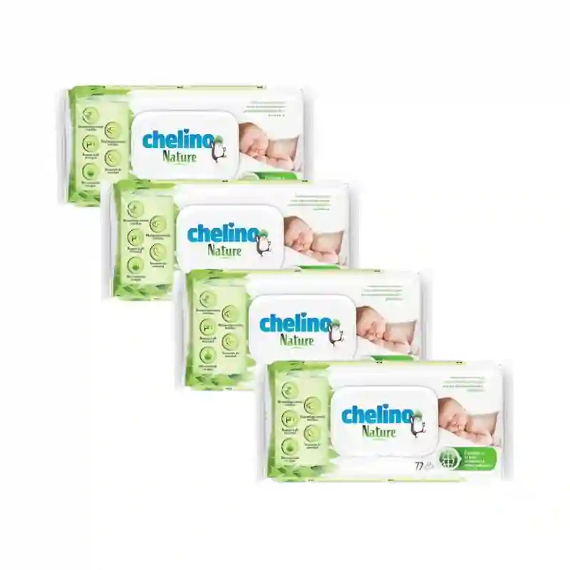 Chelino Nature Toallitas Infantiles , 4X72 Unidades