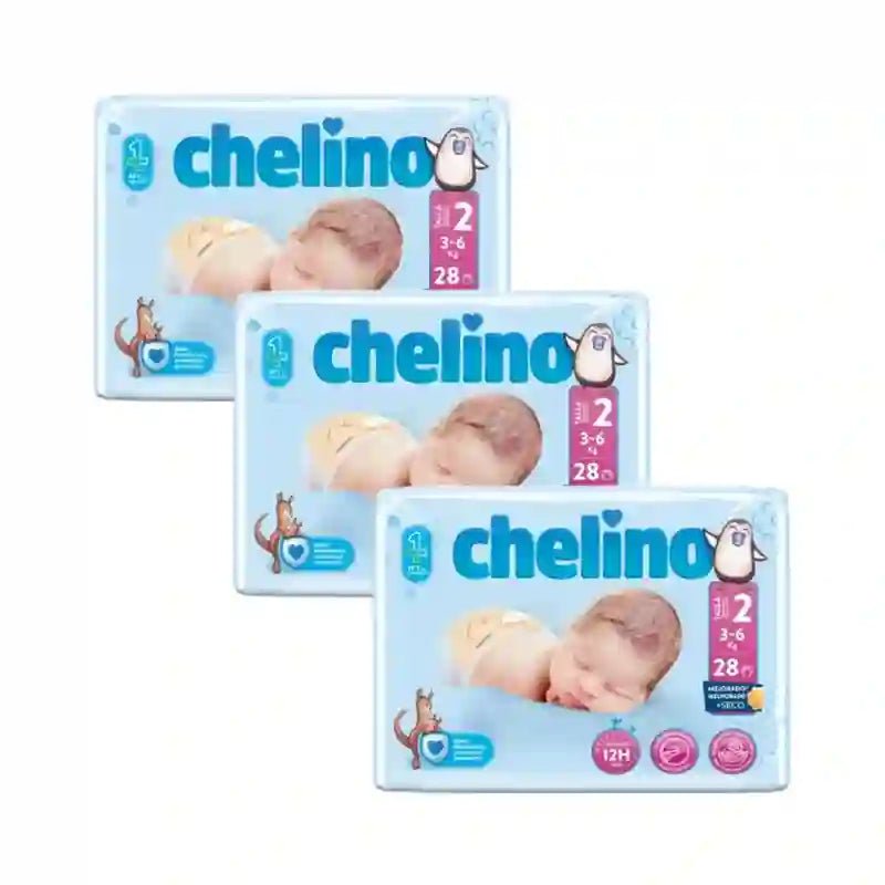 Chelino Pañal Talla 2 (3-6 Kg) , 3X28 Unidades