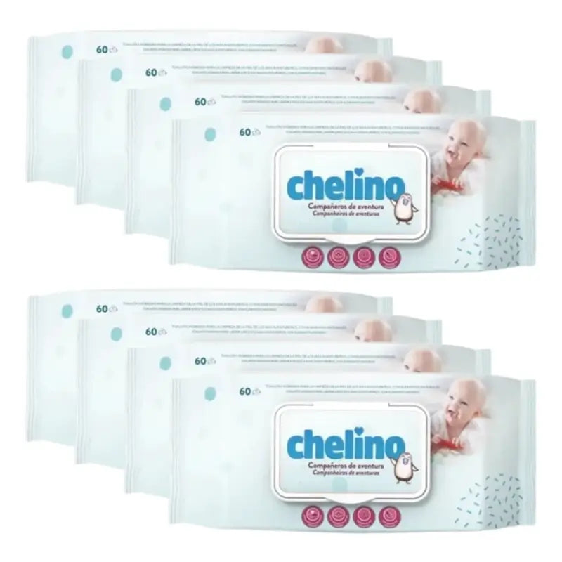 Chelino Toallitas Bebé , 8 x 60 unidades
