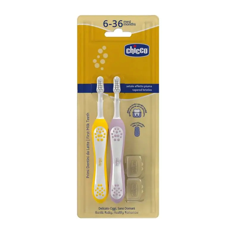 Chicco Bipack Cepillo De Dientes Lila&Mustard 6-36M