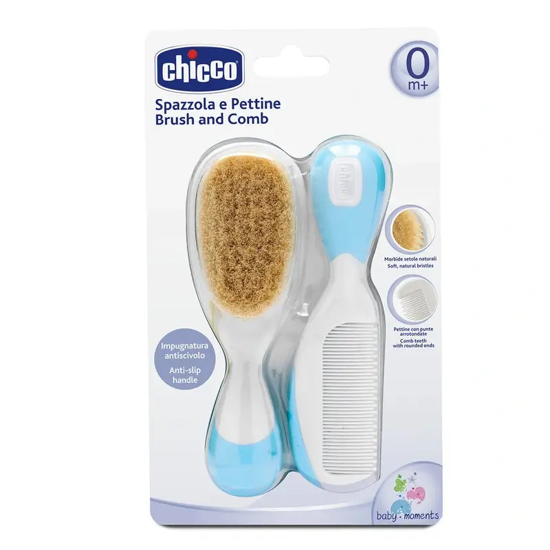 Chicco Set Peine Y Cepillo Azul