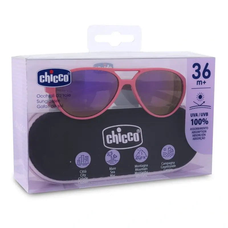 Chicco Gafas De Sol Lentes Espejo Rosa 36M+ , 1 unidad