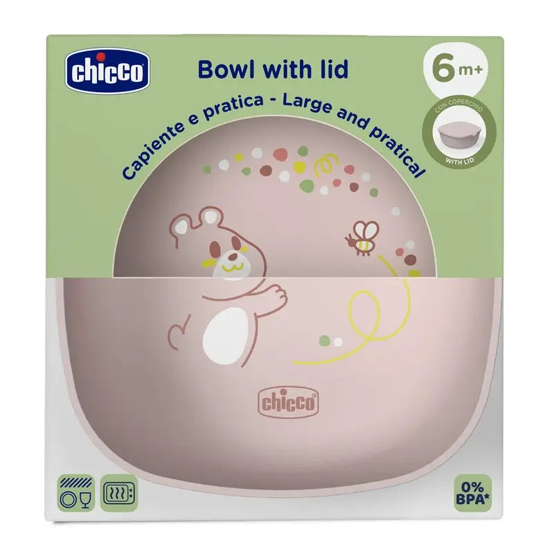 Chicco Bowl Con Tapa 6M+ Rosa