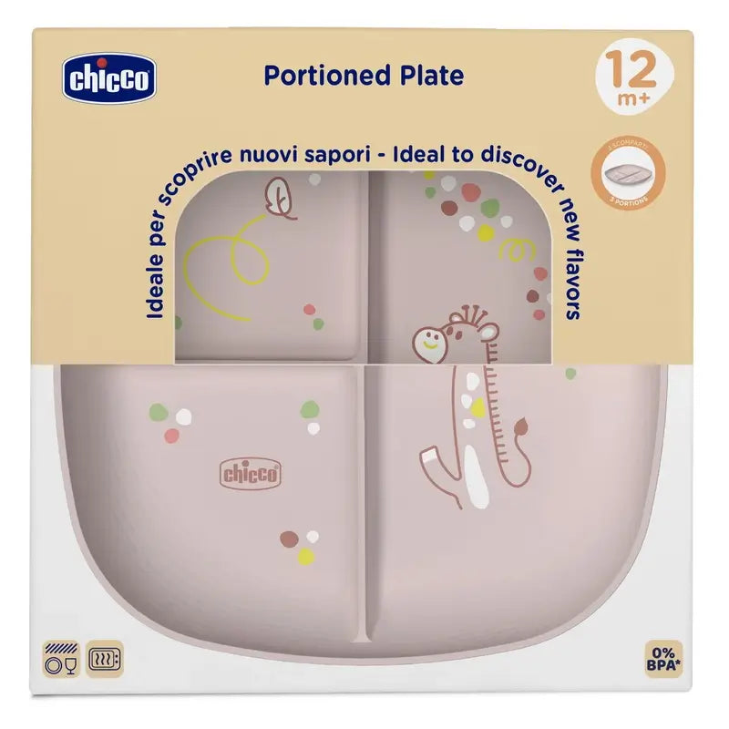 Chicco Plato Con Compartimentos 12M+ Rosa