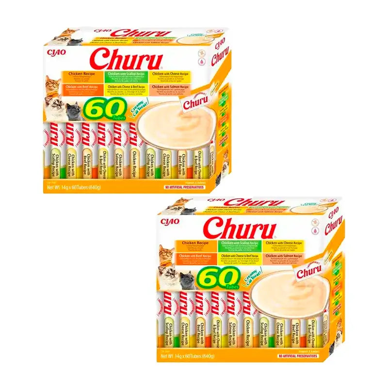 Churu Cat Variedades De Pollo, Pack 2 x 60X14Gr