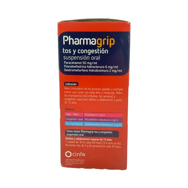 Pharmagrip Tos Y Congestion Suspension Oral , 125 ml