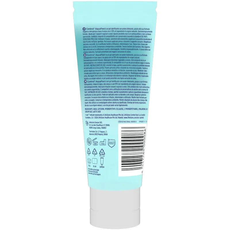 Control Aquafeel Tube Lubricante , 80 ml
