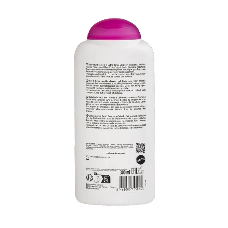 Corine De Farme Gel De Ducha 2 En 1 Barbie, 300 ml