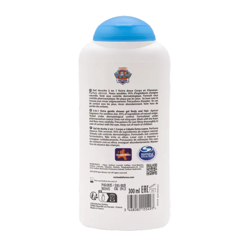 Corine De Farme Gel De Ducha 2 En 1 Patrulla Canina, 300 ml