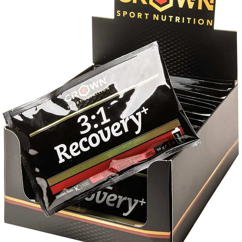Crown Sport Nutrition 3:1 Recovery+ Frutos Rojos Monodosis , 14 x 50 gr