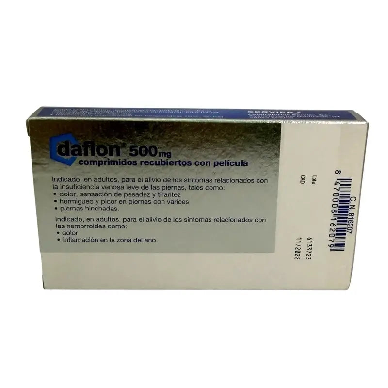 Daflon 500 mg 30 comprimidos Recubiertos