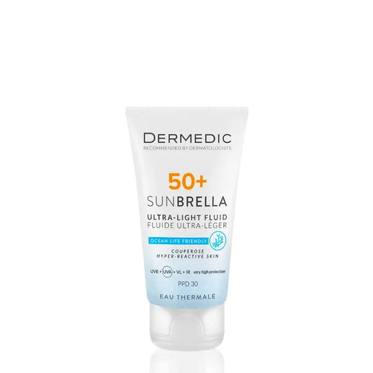 Dermedic Sunbrella Fluido Ultraligero Spf 50+ Piel Con Cuperosis E Hiperreactiva, 40 ml