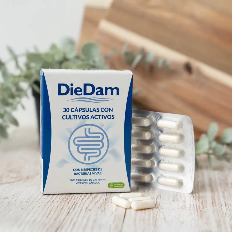 Diedam Probiótico En cápsulas Entéricas - Lactobacilos, Bifidobacterias E Inulina