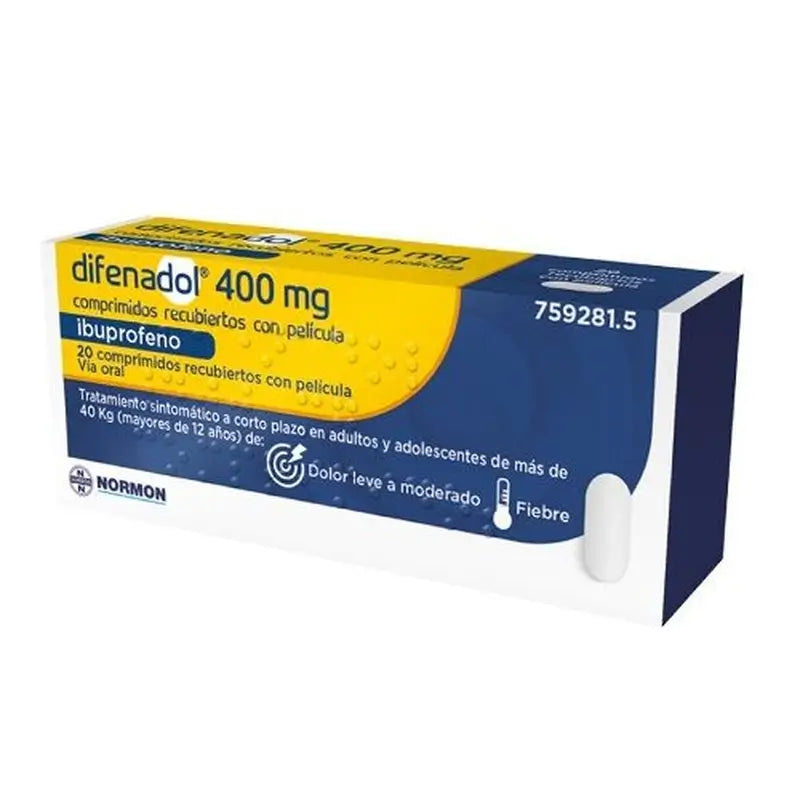 Difenadol 400 mg, 20 Comprimidos recubiertos