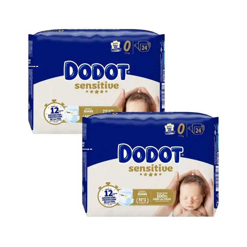 Dodot Sensitive Talla 0 Recién Nacido, 48 Pañales