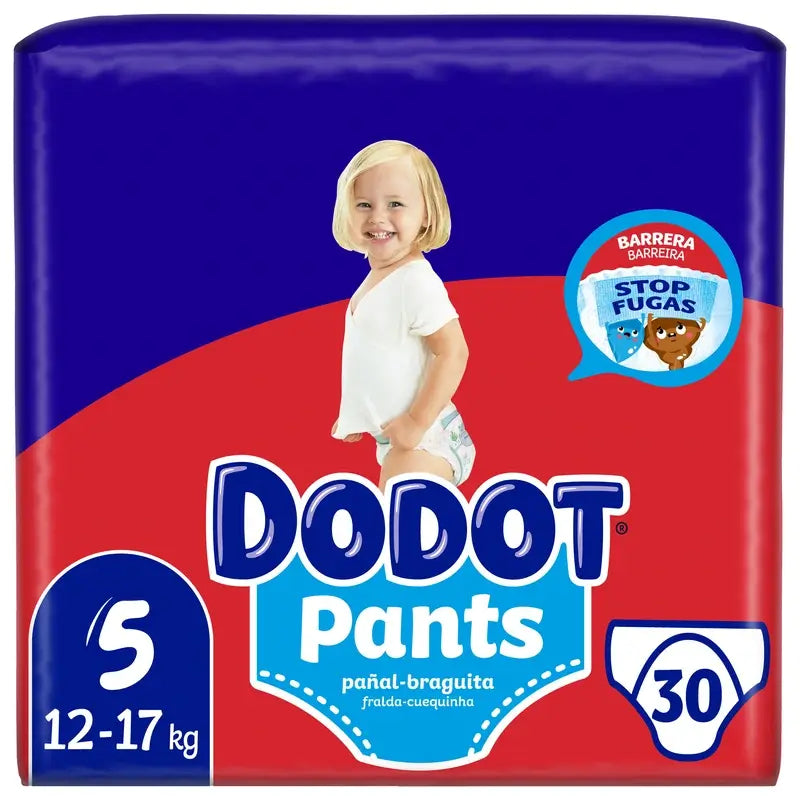 Dodot Pants Braguita Talla 5 (12-17 Kg), 30 Pañales