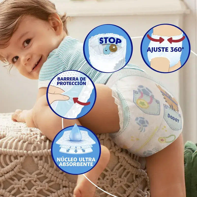 Dodot Pants Braguita Talla 4, 62 Pañales