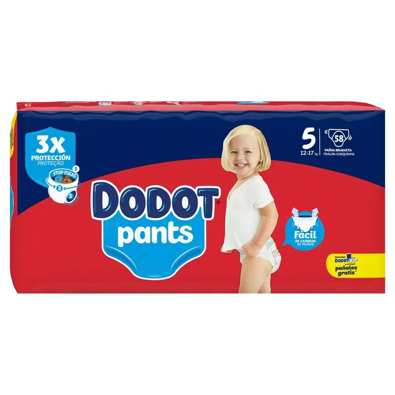 Dodot Pants Braguita Talla 5, 58 Pañales