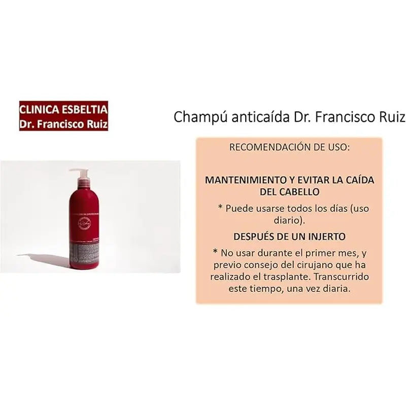 Dr. Francisco Ruiz Champu Anticaida 300Ml. + 100 ml gratis