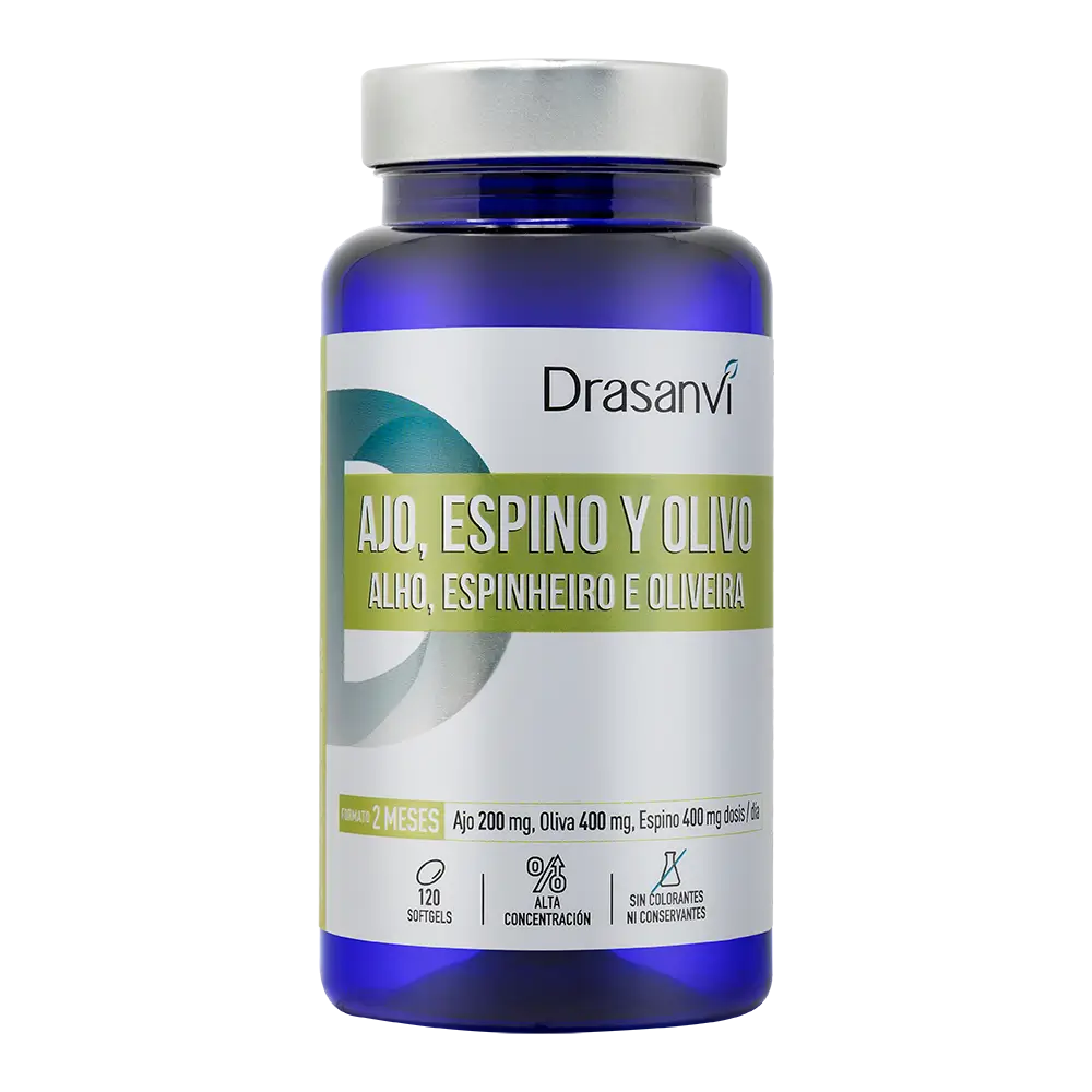 Drasanvi Ajo Espino Olivo 500Mg Bote Nutrabasicos , 120 perlas