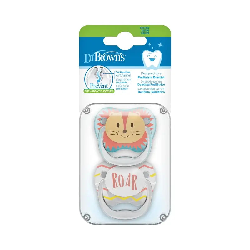 Dr.Brown'S Chupete Prevent Classic Animal Faces T1 0-6 Meses - Niño