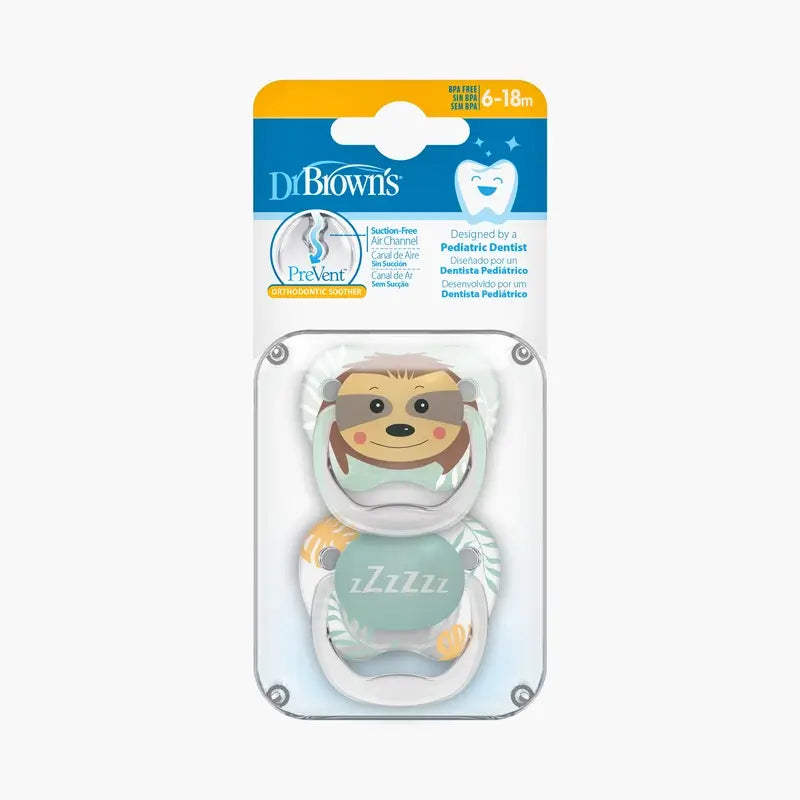 Dr.Brown'S Chupete Prevent Classic Animal Faces T2 6-18 Meses - Niña
