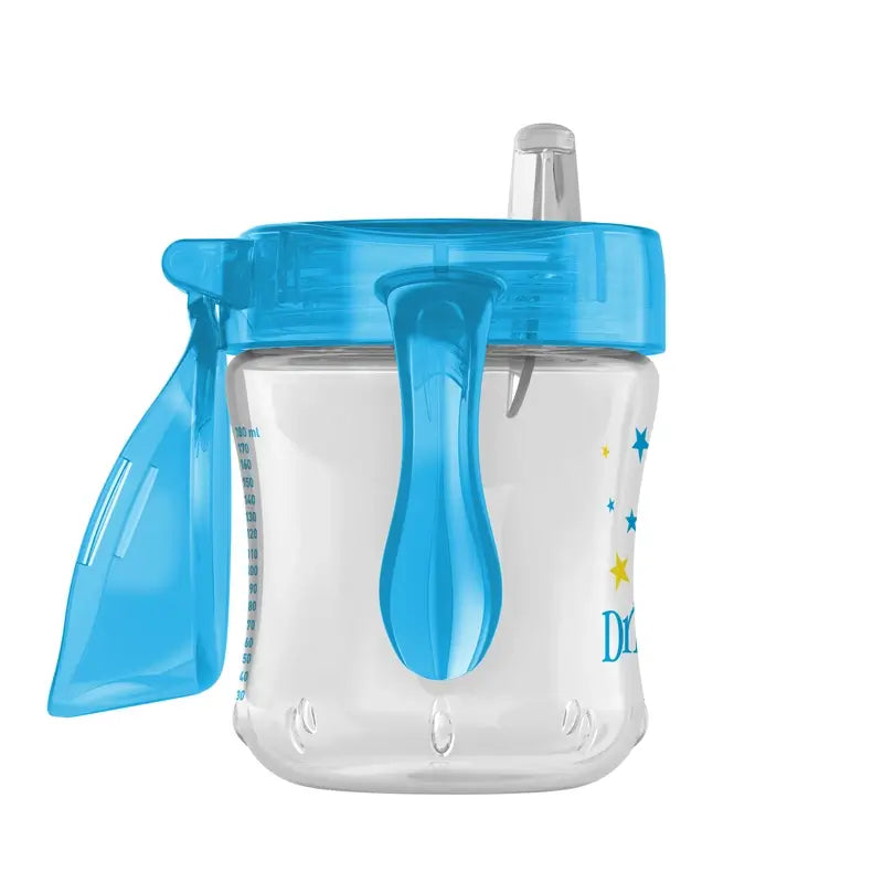 Dr.Brown'S Vaso De Transición De Boquilla Suave Azul Estrellas , 180 ml