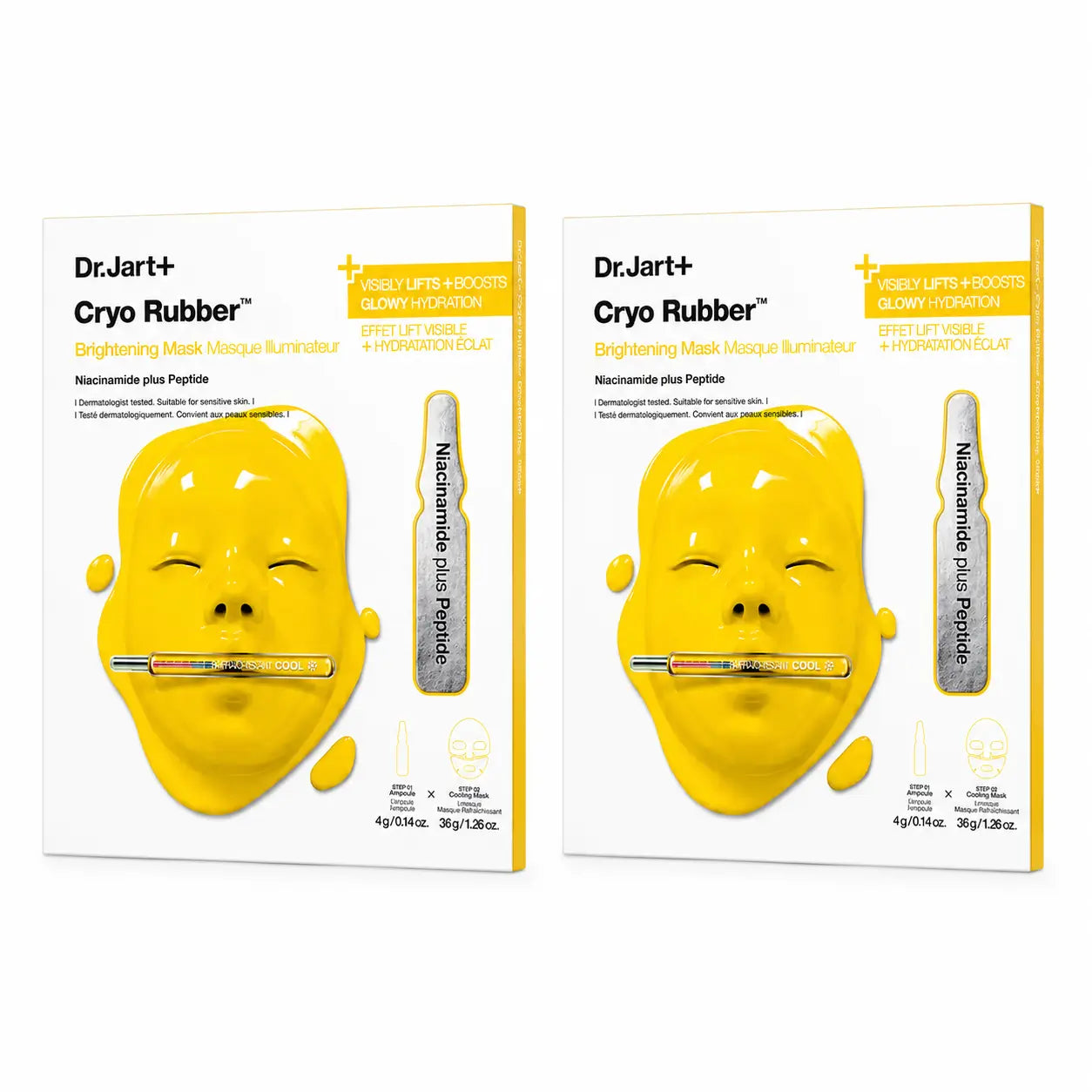 Dr.Jart+ Mascarilla Cryo Rubber Brightening Mask,pack 2