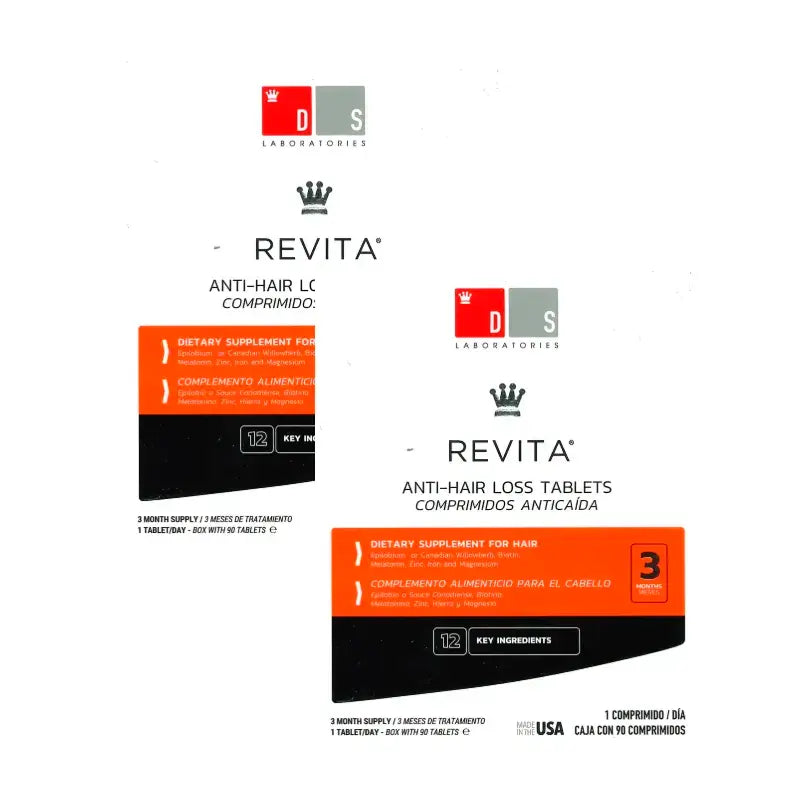 Ds Laboratories Revita Comprimidos Anticaída, Pack 2 x 90 uds