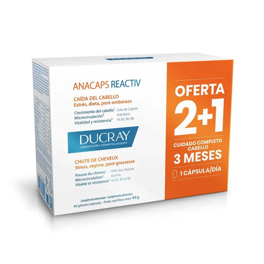 Ducray Anacaps Reactiv, 90 Cápsulas