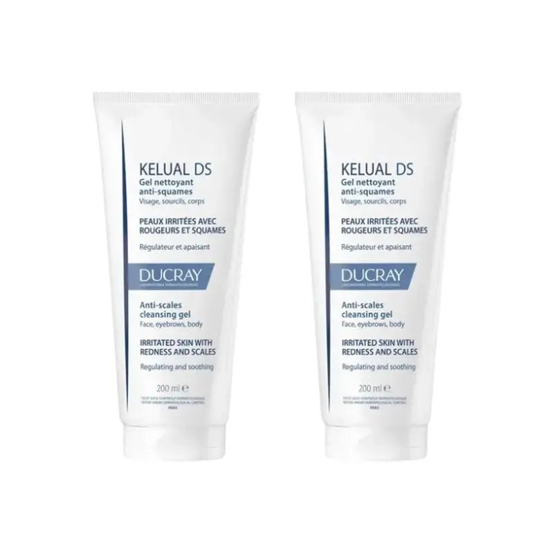 Ducray Kelual Ds Gel Limpiador Facial Antiescamas, 2X200 Ml