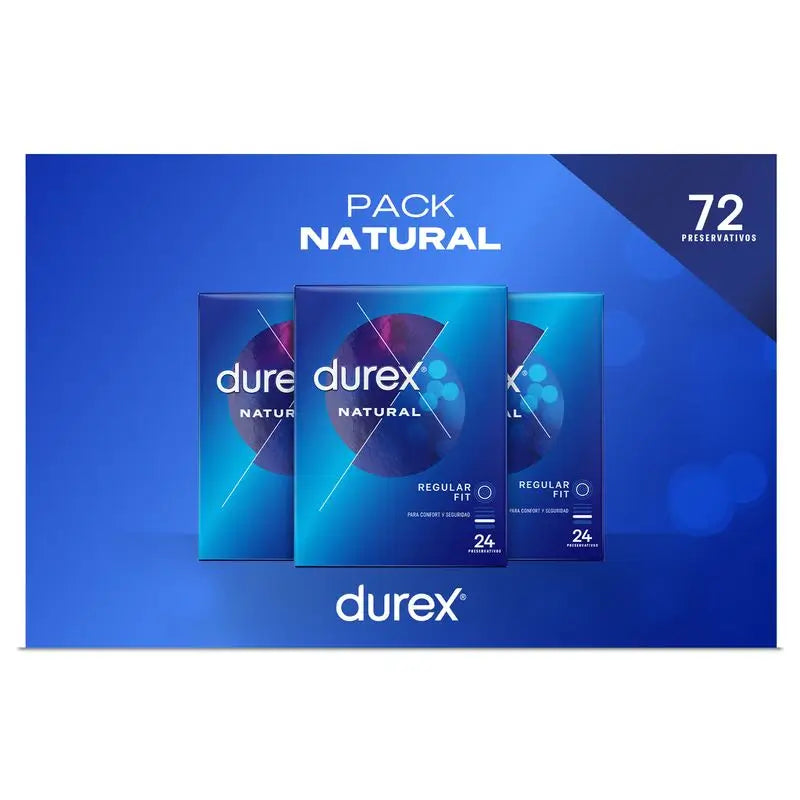 Durex Preservativos Natural Plus, Pack 3 x 24 unidades