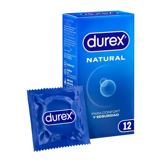 Durex Preservativos Originales Natural Plus, 12 unidades