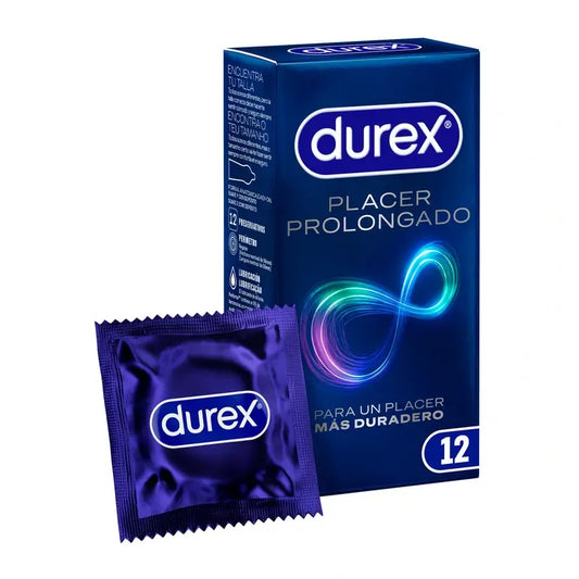 Durex Preservativos Placer Prolongado con Efecto Retardante 12 unidades
