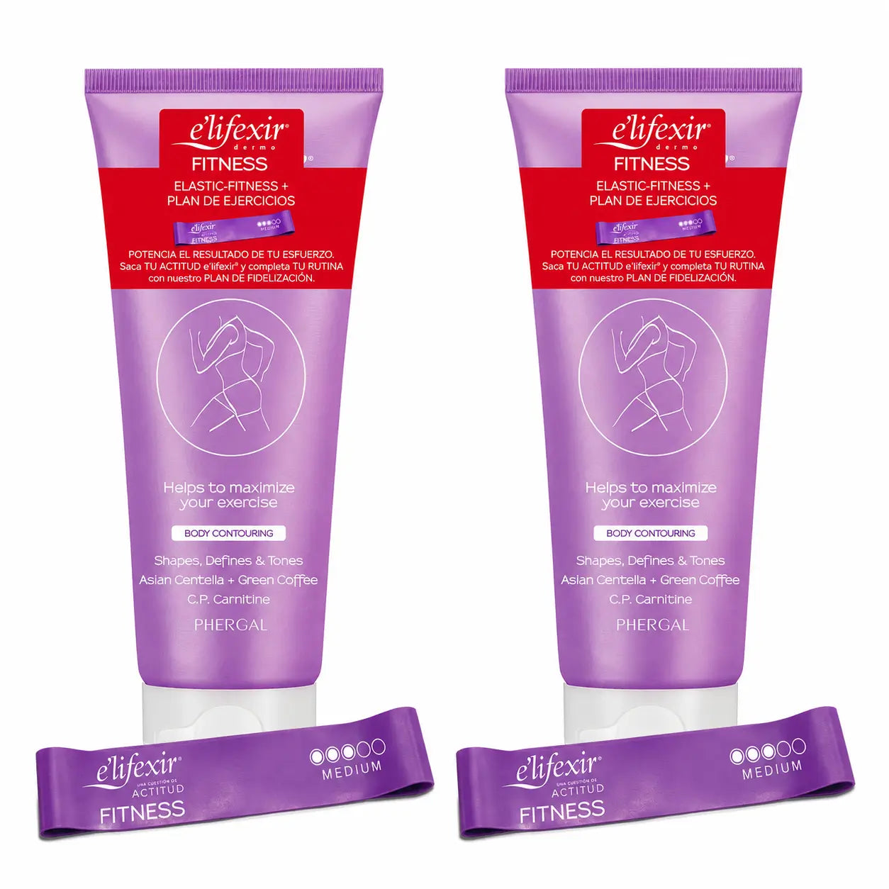 Elifexir Fitness Gel Remodelador Reafirmante Define Tonifica 200Ml , pack 2