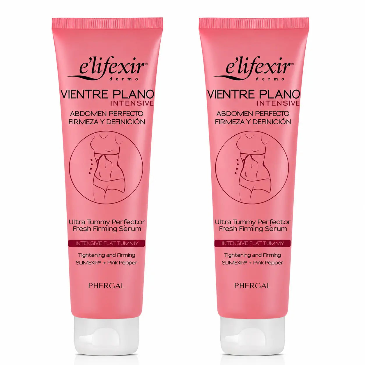 Elifexir Serum Vientre Plano Intensive Reductor Abdomen Reafirmante Quemagrasa 150Ml , pack 2