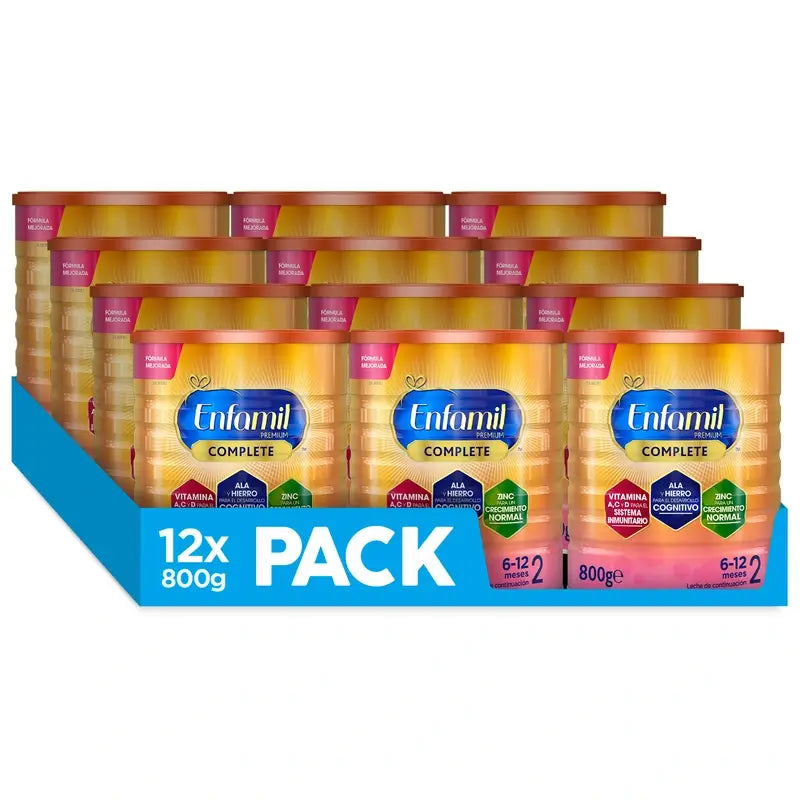 Enfamil Complete 2 Leche de Continuación, 12 X 800 gr